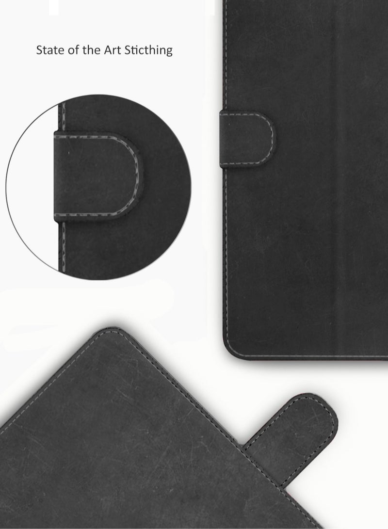 دبليو تيك جراب فليب ذكي من الجلد عالي الجودة مزود بحامل مغناطيسي لهاتف Honor Pad 8 12.4 بوصة 2022 أسود - Image 4