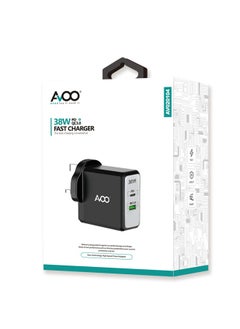 AVOO AVOO  USB C plug, iPhone charger, fast wall charger with dual USB port, 38W power, USB C charger block for iPhone 15/15 Pro/15 Pro Max/14/13/12, iPad Pro, Airpods, and more (cable not included).  - Image 1