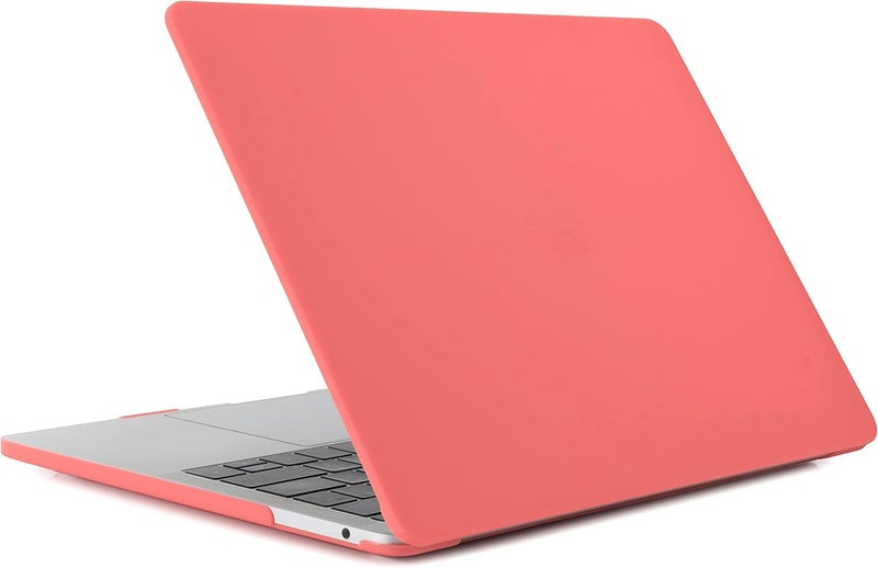 سيفن لاين متوافق مع حافظة MacBook Air 13 بوصة 2021/2020/2019/2018 غطاء صلب MacBook Air 13 بوصة مع Retina Touch ID موديل A1932/A2179/A2337 M1 مع غطاء لوحة مفاتيح تخطيط المملكة المتحدة، مرجاني حي - Image 3