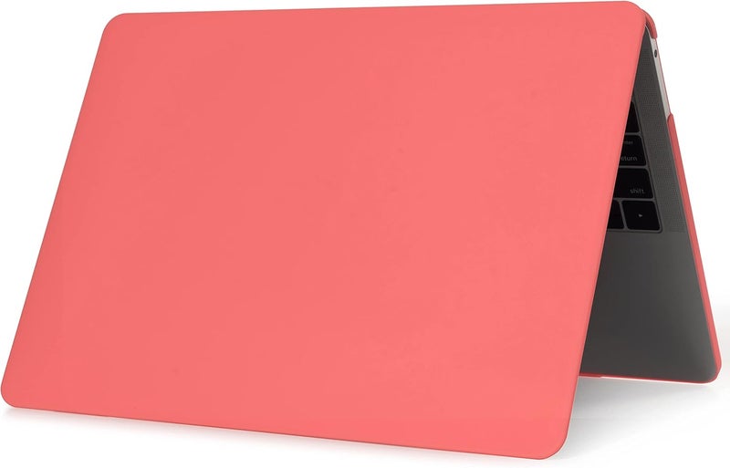 سيفن لاين متوافق مع حافظة MacBook Air 13 بوصة 2021/2020/2019/2018 غطاء صلب MacBook Air 13 بوصة مع Retina Touch ID موديل A1932/A2179/A2337 M1 مع غطاء لوحة مفاتيح تخطيط المملكة المتحدة، مرجاني حي - Image 4