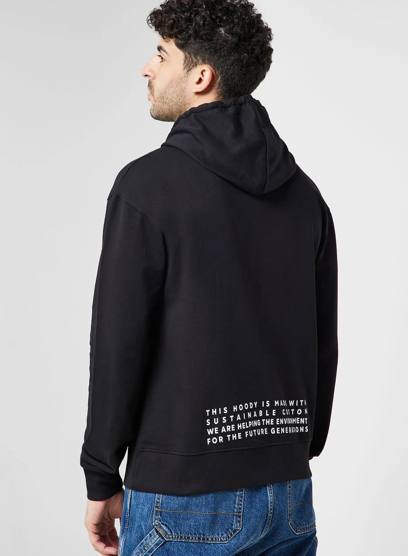 Namshi x Sustainable Oversize Hoodie With Back Print