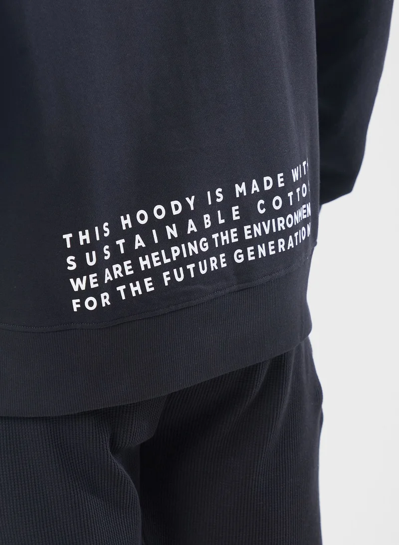 Namshi x Sustainable Oversize Hoodie With Back Print