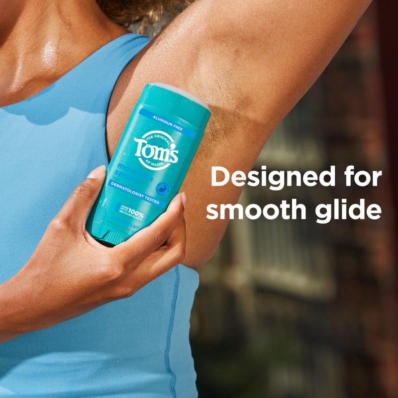 Tom's of Maine مزيل العرق الطبيعي من تومز أوف مين، رائحة الينابيع الجبلية للرجال والنساء، خالي من الألمنيوم، 3.25 أونصة، عبوة من 2 - Image 4