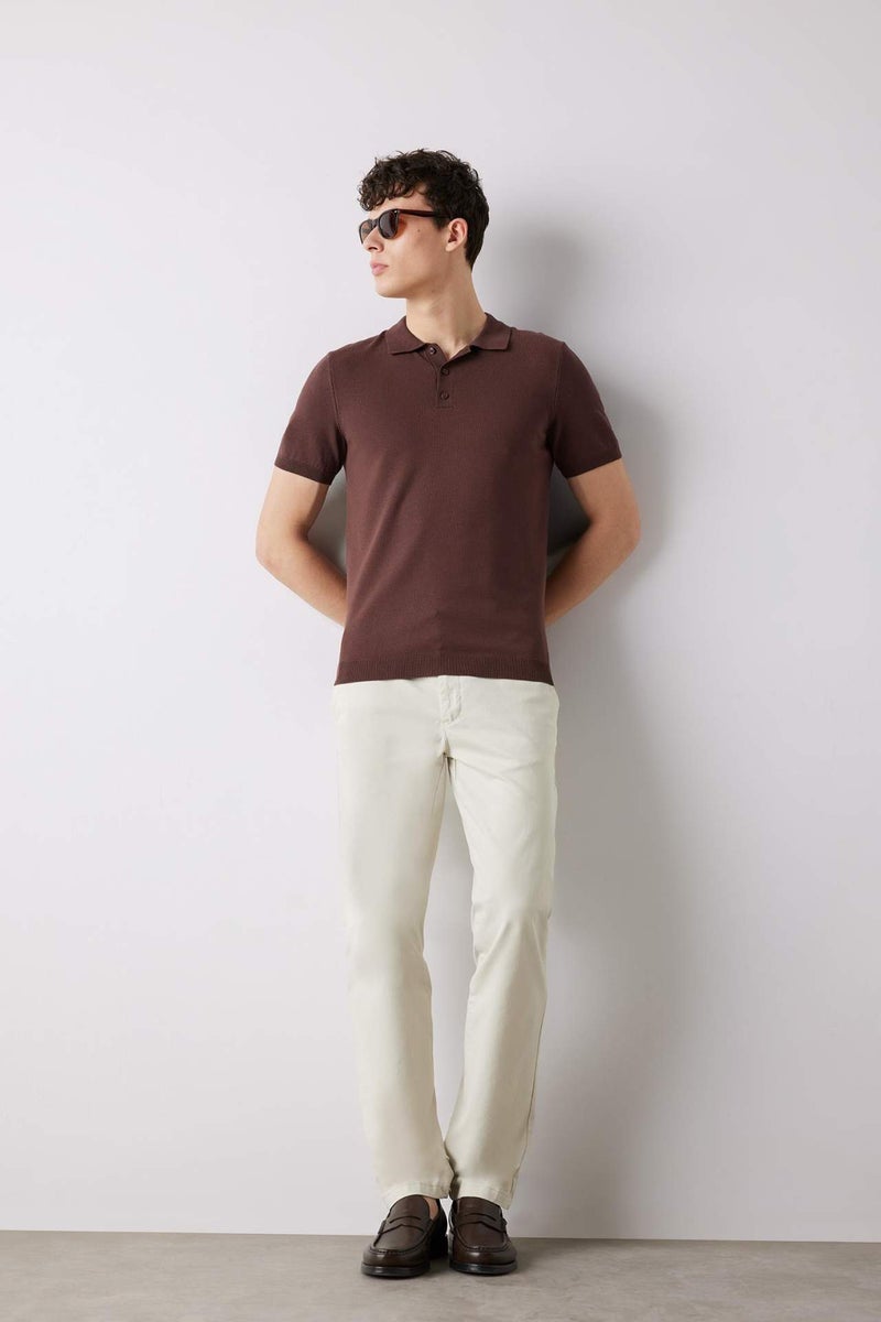 DeFacto Standard Fit Polo Collar Knitwear Short Sleeve Polo T-Shirt - Image 2