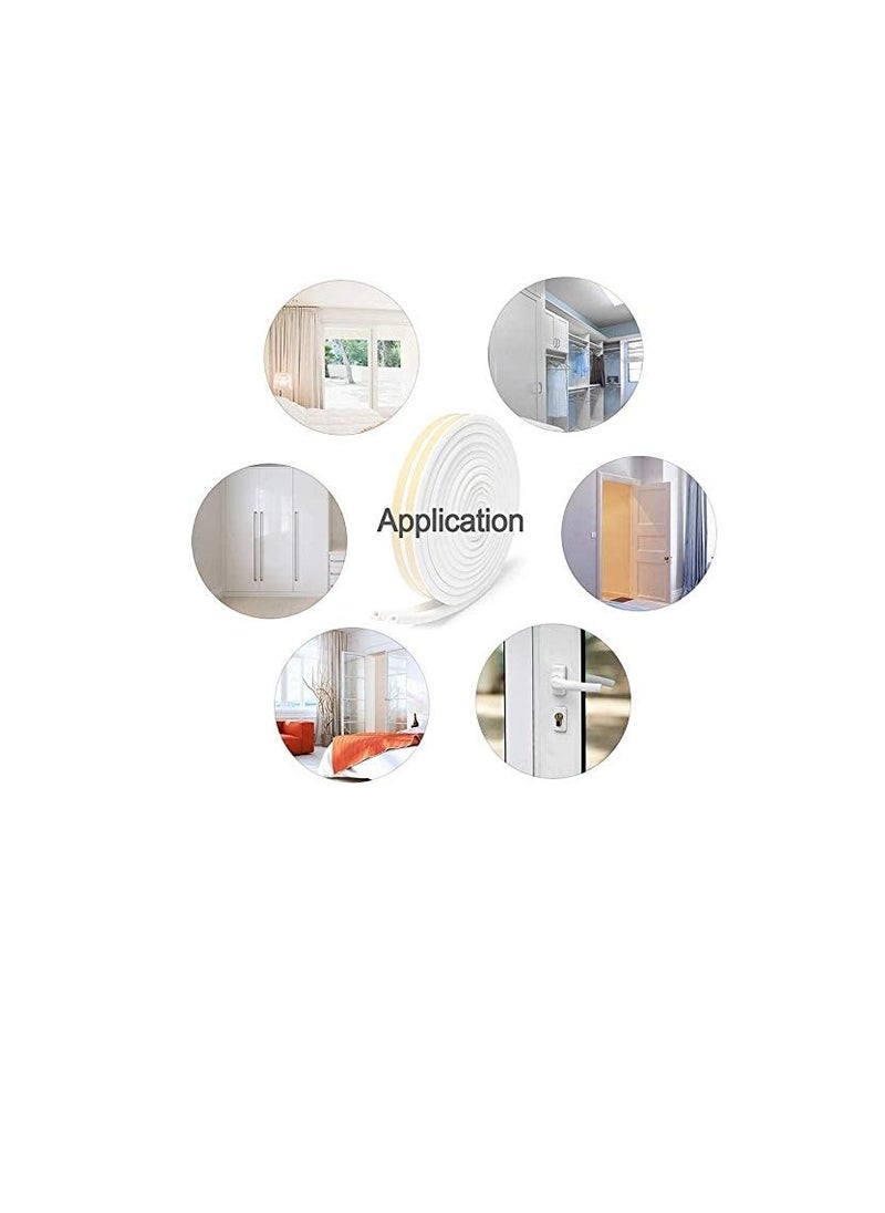 Beorol Sealing Tape Self Adhesive 'E' Profile White 2 x 3Mtrs 2 pcs  - Image 2