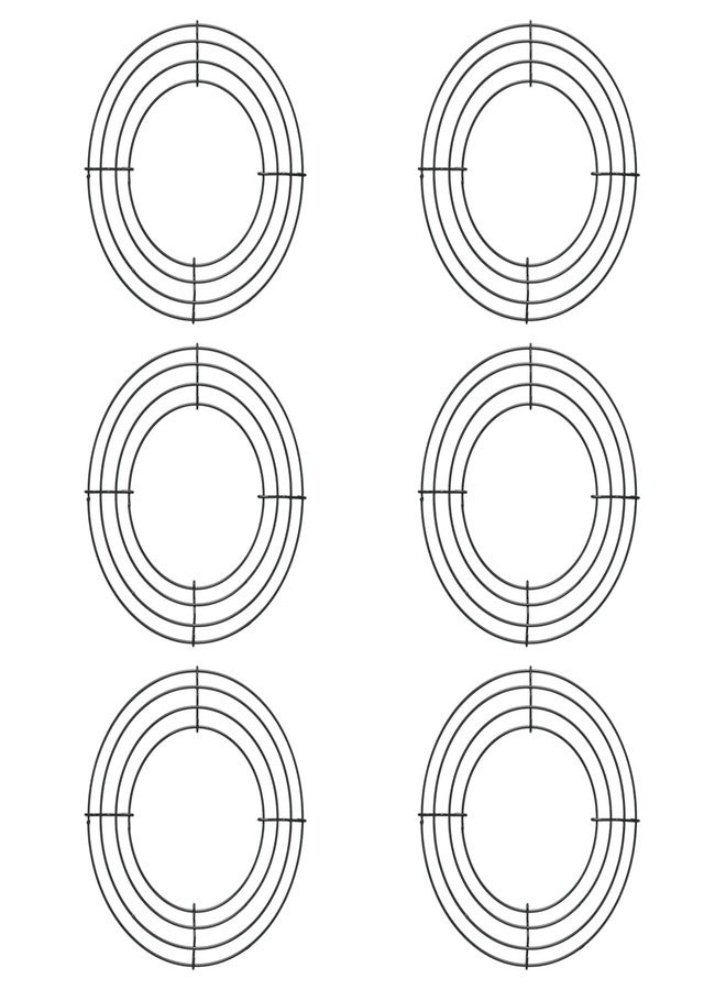 Mormchlots 6pcs Wreath Frame,Metal Wreath Form Dark Green Wire Rings,DIY Round Wreaths for Crafts & Floral Decorations on Weddings/Christmas Home Party Celebrations（8inch） - Image 1