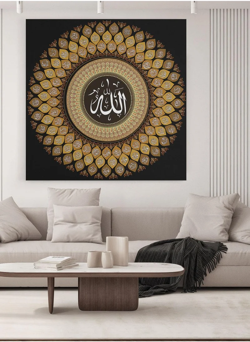 LOWHA Canvas Wall Art Stretched Over Wooden Frame with Arches Retro Style Art Pattern Painting
