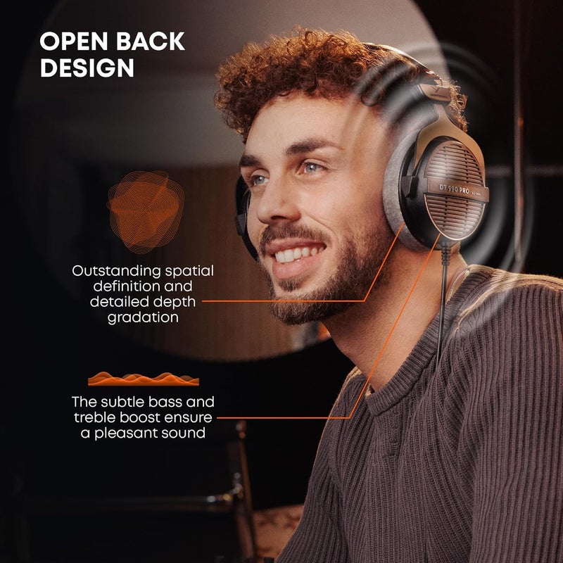 Beyer Dynamic beyerdynamic DT 990 Pro 250 ohm Over-Ear Studio Headphones For Mixing, Mastering, and Editing, Wired - Image 4