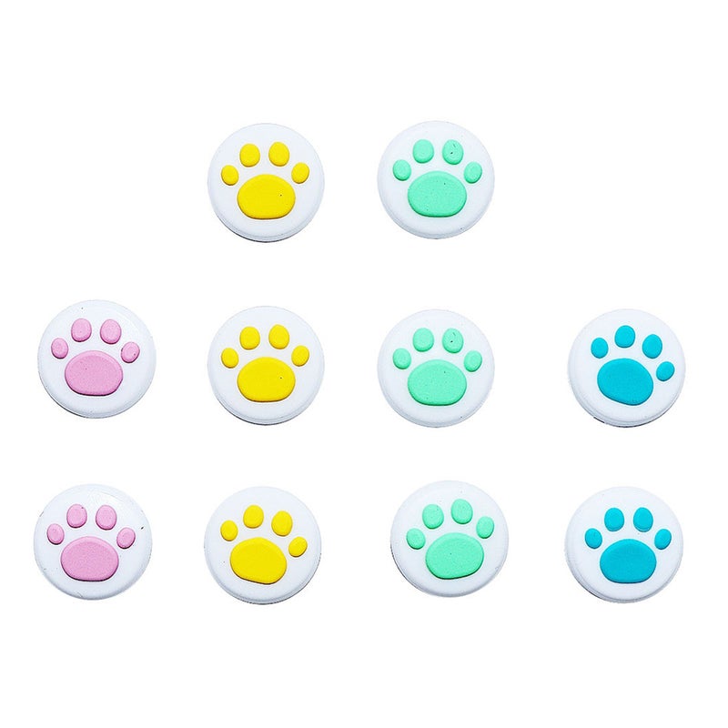 🐾 طقم أغطية سيليكون لأزرار الإبهام مع قبضة مريحة ونقشة مخلب قطة ظريفة - Image 1