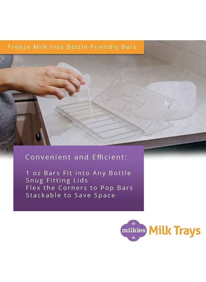 Milkies Fairhaven Health Milk Tray with Lid, Breastmilk Freezer Organization, 1 Ounce Sticks, Set of 2, Reusable, BPA and Silicone Free Containers, Freeze Your Baby Food  - Image 3
