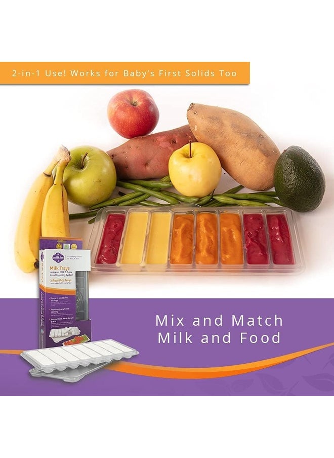 Milkies Fairhaven Health Milk Tray with Lid, Breastmilk Freezer Organization, 1 Ounce Sticks, Set of 2, Reusable, BPA and Silicone Free Containers, Freeze Your Baby Food  - Image 4