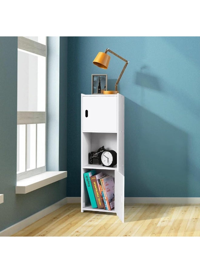 OneDcor Bathroom Tall Cabinet with 2 Doors – Modern Freestanding Storage Cabinet, Waterproof Bathroom Furniture Organizer for Living Room, Bedroom, Kitchen – 22 x 25 x 80 cm - Image 5