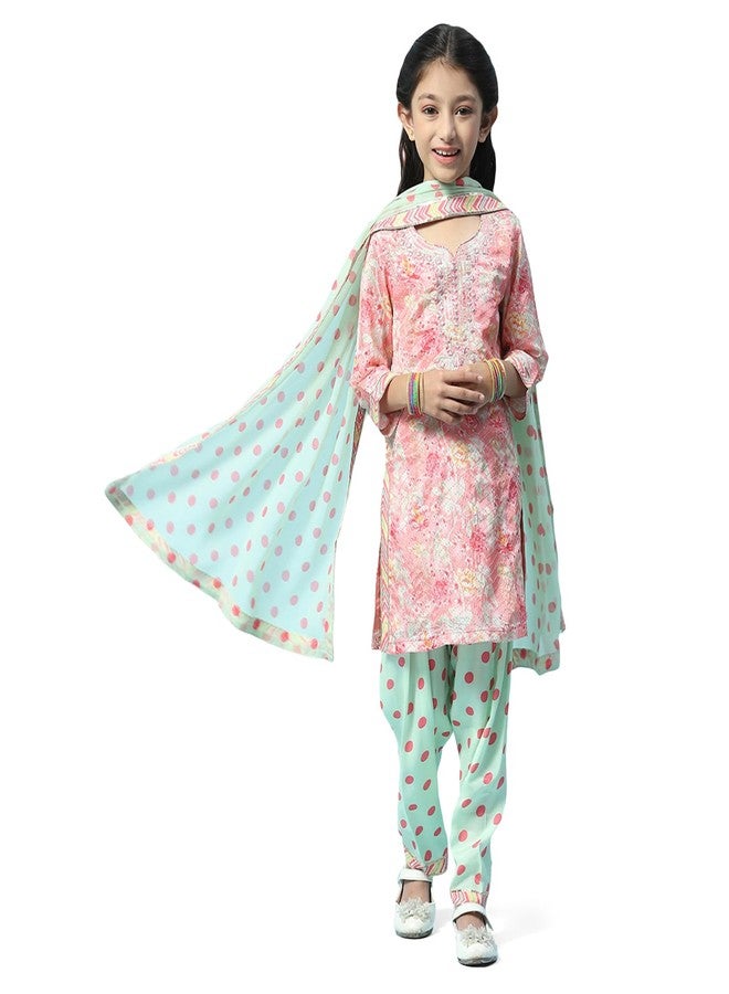 BIBA GIRL PRINTED RELAXED KID(KW5236_PEACH_9) - Image 1