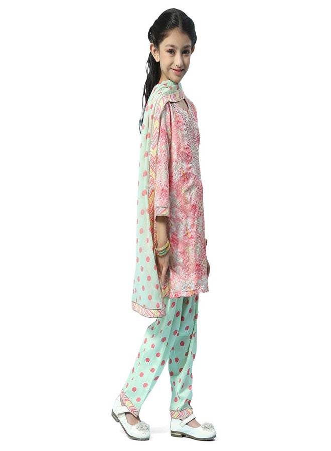 BIBA GIRL PRINTED RELAXED KID(KW5236_PEACH_9) - Image 2