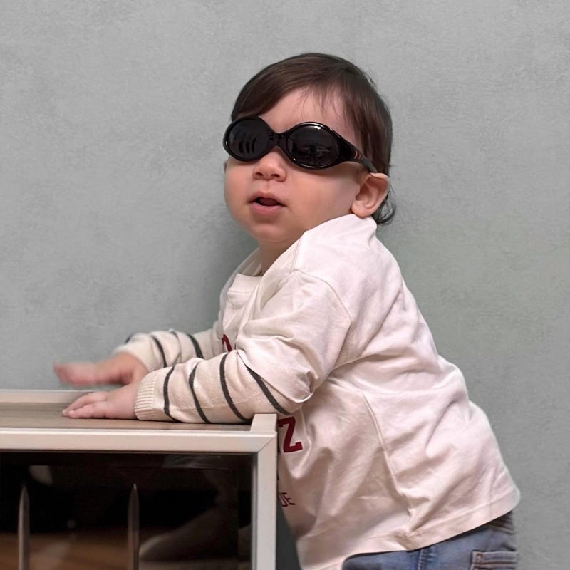 DUCO Bendable Oval Baby Sunglasses with Adjustable Strap UV400 Polarized for Newborns Infants Age 0-2 Girl Boy â€‹K012 - Image 3