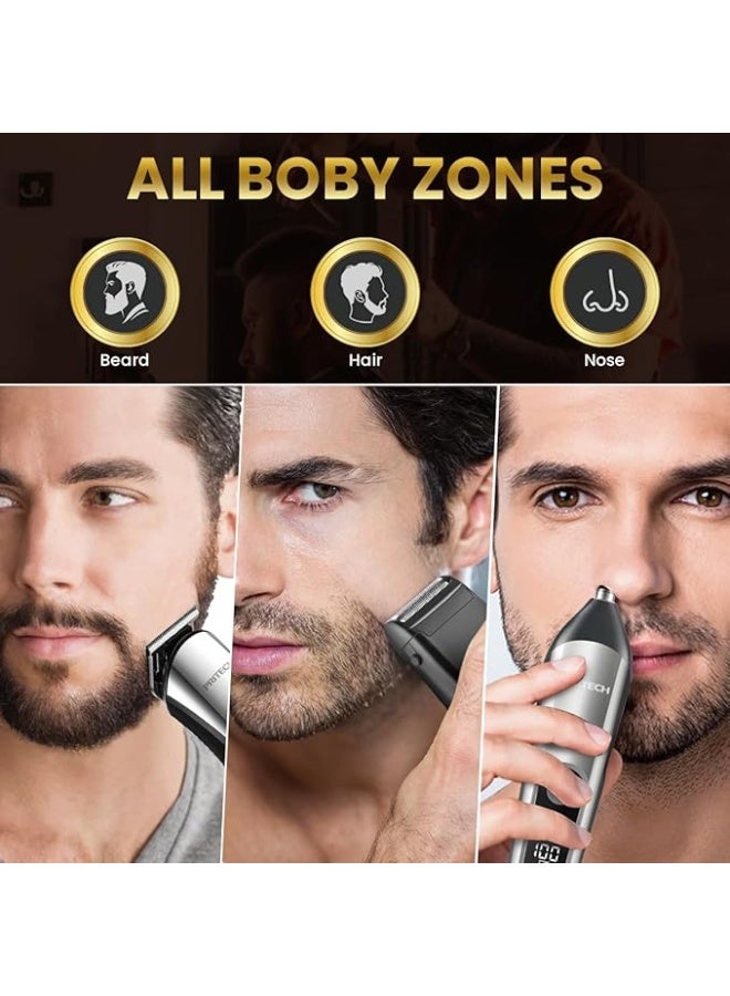 PRITECH Beard Trimmer for Men, 3 in 1 Hair Clippers for Men Kit, - Image 2