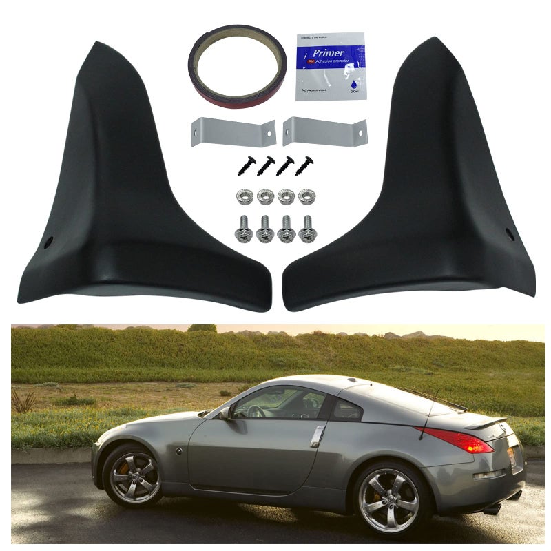 LOSTAR Pair Rear Bumper Lip Splash Mud Guards Compatible with 20032009 Nissan 350Z Z33