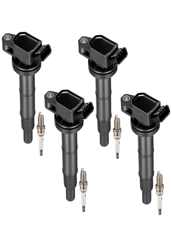 BDFHYK Ignition Coil Pack UF333 and Iridium Spark Plug 7092 Compatible with Toyota Camry 2002 2003 2004 2005 Toyota RAV4 2007-2008 Toyota Corolla Scion tC xB Lexus Toyota Coil Pack 2.4L l4 Set of 4 - Image 1
