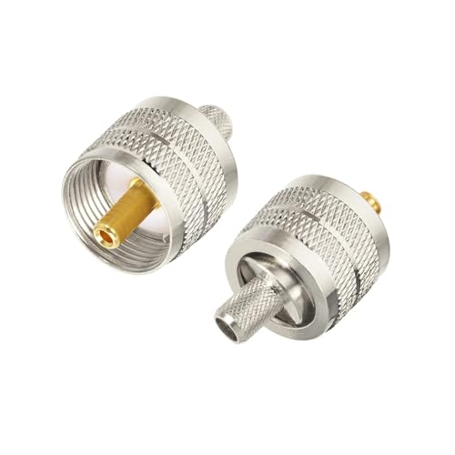 Superbat PL259 Connectors PL259 UHF Male Solder Coaxial Connectors for LMR240 RG8X RG59 RG62 Coax Cable 5pcs - Image 2