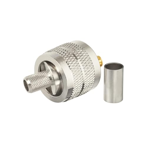 Superbat PL259 Connectors PL259 UHF Male Solder Coaxial Connectors for LMR240 RG8X RG59 RG62 Coax Cable 5pcs - Image 4