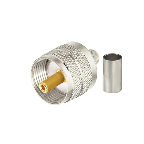 Superbat PL259 Connectors PL259 UHF Male Solder Coaxial Connectors for LMR240 RG8X RG59 RG62 Coax Cable 5pcs - Image 3