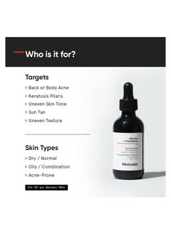 MINIMALIST 11% Glycolic Acid And Tranexamic Acid AHA BHA Body Exfoliator 60ml  - Image 2
