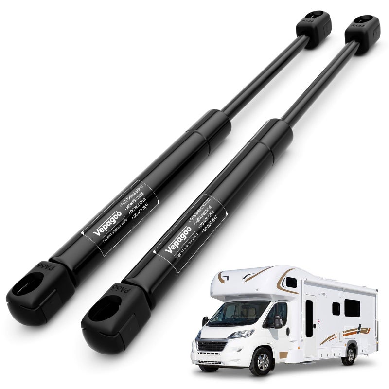 Vepagoo C1608260 20 inch 60Lb Gas Struts Shock Lift Support  Fit for RV Bed Camper Bed Storage Heavy Duty Lid Pickup Truck Tonneau Cover Trailer Basement Door Fit 4866Lb Lid