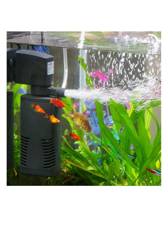 Fish Tank Filter, Aquarium Internal Filter for 15-40 Gallon Tank, Crystal Clear Aquarium Filters, Submersible Pump Filter System Turtle Tank Accessories for Fish Tank Water Clean - Image 2