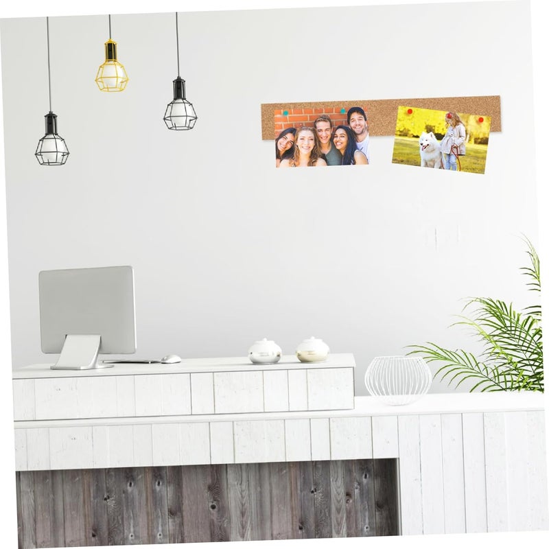 NUOBESTY 2pcs Self-Adhesive Cork Message Strips for Bulletin Board Bars for Easy Memo and Photo Display for Smooth Walls and Doors - Image 3
