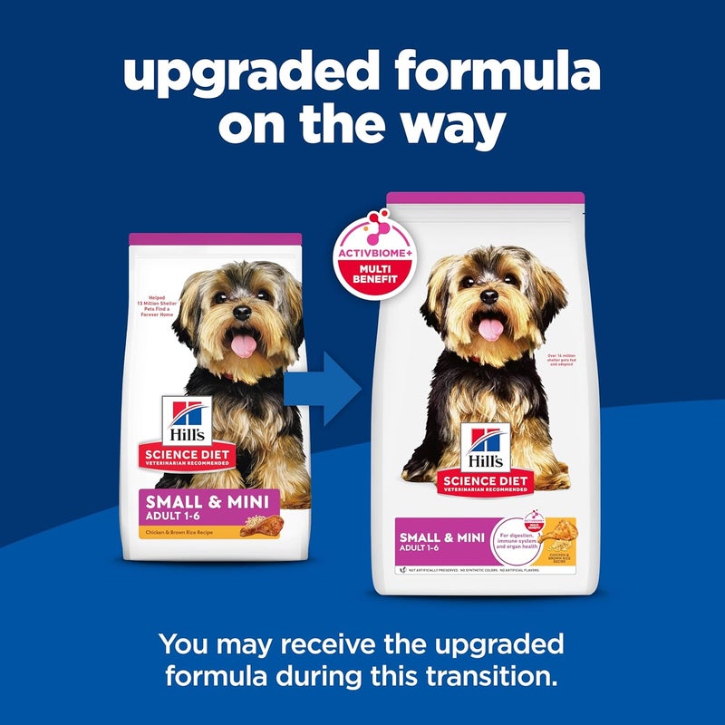 Hills Science Diet Small  Mini Adult 16 Small  Mini Breeds Premium Nutrition Dry Dog Food Chicken  Brown Rice 45 lb Bag - Image 2