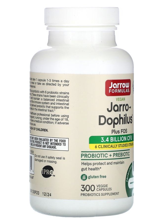 jarrow formulas Vegan Jarro-Dophilus Plus FOS 300 Veggie Capsules  - Image 2