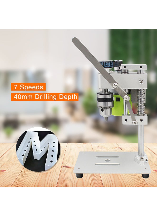 Generic - Mini Bench Drill Press Small Benchtop Drill Press High Precison 7-Speed Low Noise Compact Size Desktop Drilling Machine - Image 1