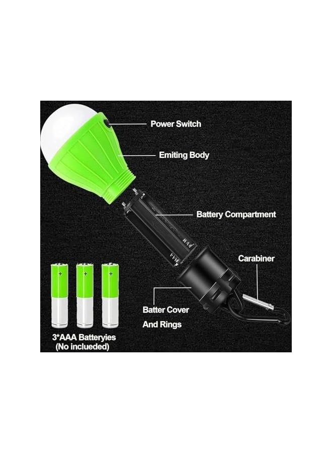 erorex Tent Lamp Portable LED, Tent lamp with Clip Hook, Tent Light Bulbs Lantern Battery Powered, 3 Lighting Modes for Emergency Backpacking Camping Outdoor and Indoor(4 Packs, Battery Inclued)  - Image 4