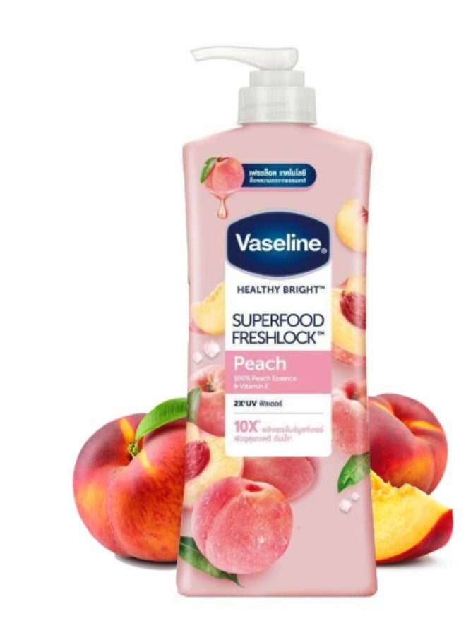 فازلين لوشن سوبر فود فريشلوك بنكهة الخوخ 100 مل - Image 4