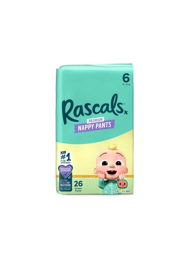 Rascals Training Diaper Pants - Size 6 - 15-20 kg - 26 Pcs