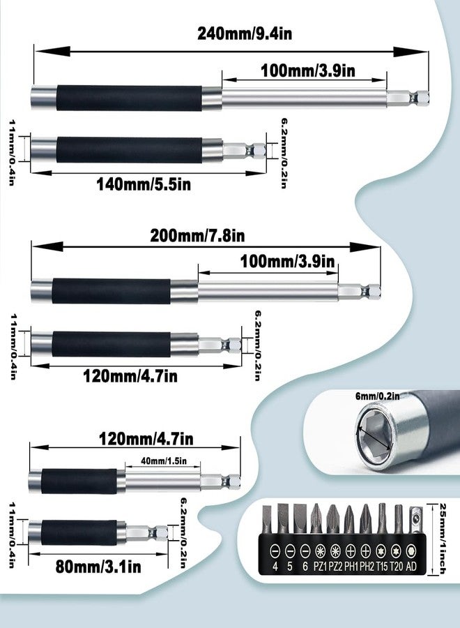 ELANE 3 Pcs/Set Magnetic Drill Bit Holder with 20 Pcs1inch Torx Security Bit Set,Drill Extension Bit Holder,Screwdriver Bit Holders - Image 3
