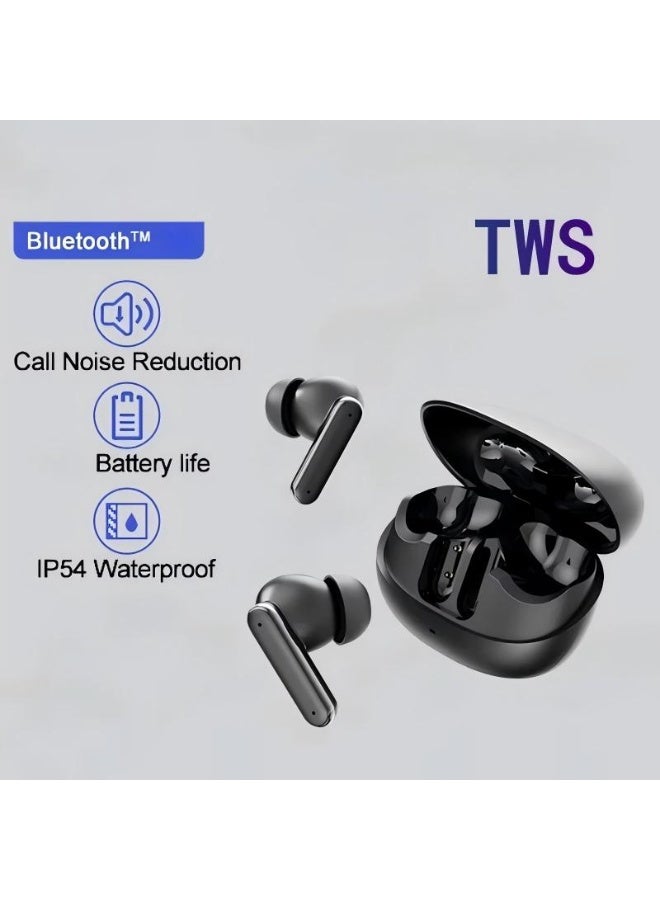 Wireless Earphone, Sports Bluetooth Headphones with Digital Display, Noise Cancelling, Long Battery Life, In-Ear Gaming Wireless Headphones, Heavy Bass, True Wireless Earbuds, ENC, Clear Calls, Lightweight Earphones, IPX5 Waterproof, Black - Image 1