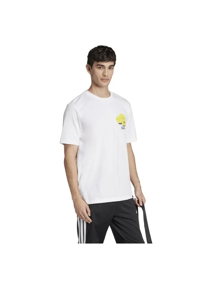 اديداس اوريجينالز adidas M L SL LEMON T White Training T-SHIRTS for Men - XS