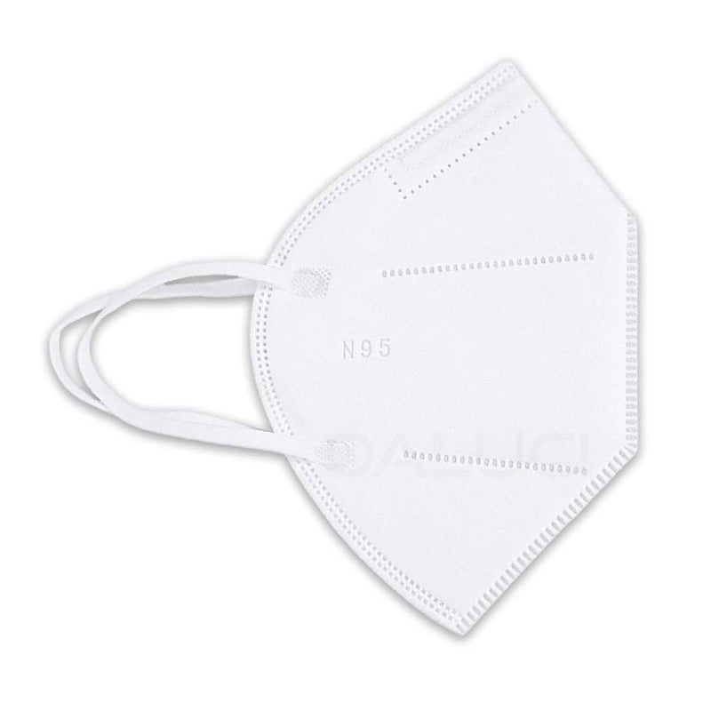 DALUCI DALUCI N95 Cotton High Filtration Capacity 5 Layered Face Mask for Men and Women White  - Image 3