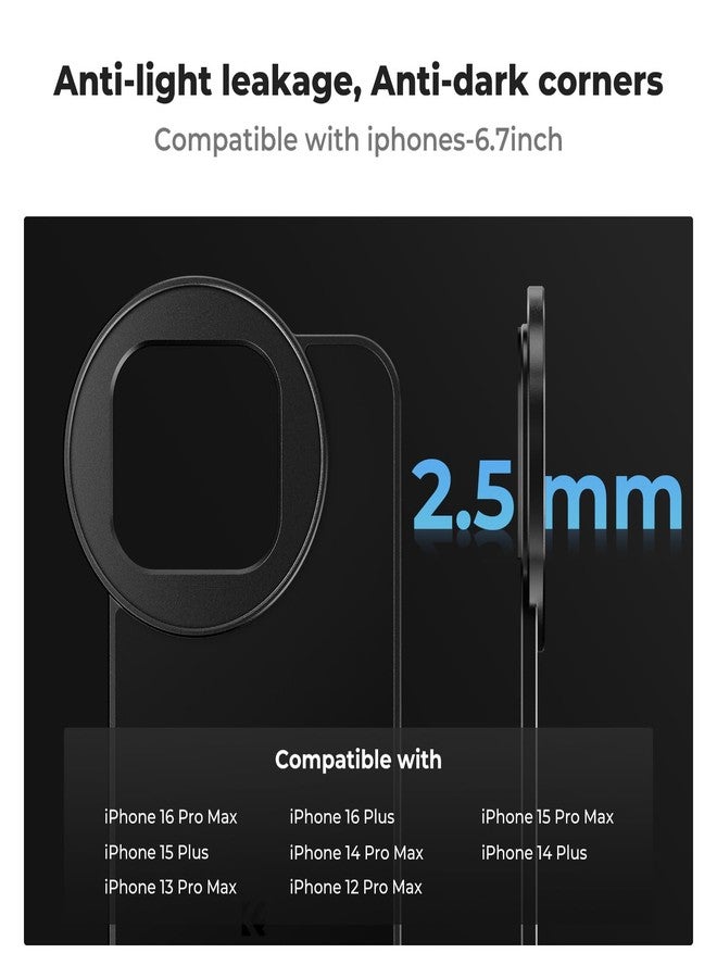 K&F Concept 6.7 inch Magnetic Lens Filter Mount Adapter with 67mm CPL Filter for iPhone, Compatible with 16/15/14/13/12 Pro Max, 16/15/14 Plus - Image 3