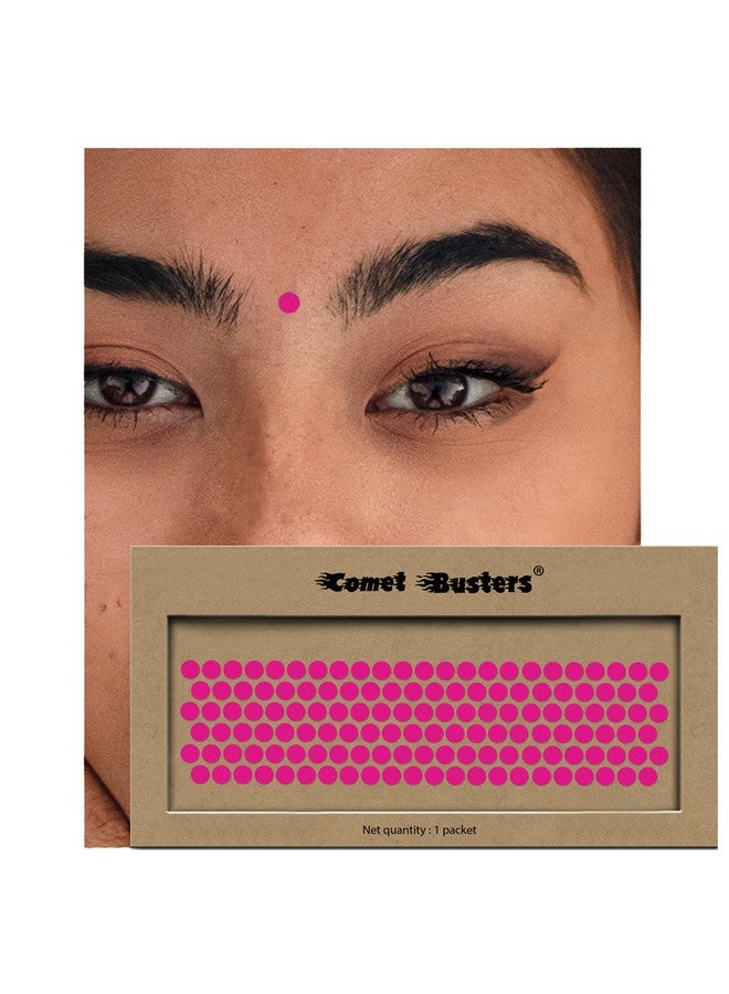 Comet Busters Beautiful Handcrafted Round Light Pink Velvet Bindis (6 mm) (BIN2095) - Image 3
