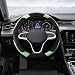 Tecledsn Car Steering Wheel Cover Steering Wheel Protector Universal 14515 Inch Microfiber Leather Breathable Auto Steering Wheel Covers Carbon Fiber Steering Wheel Cover for Women Men Green - Image 2