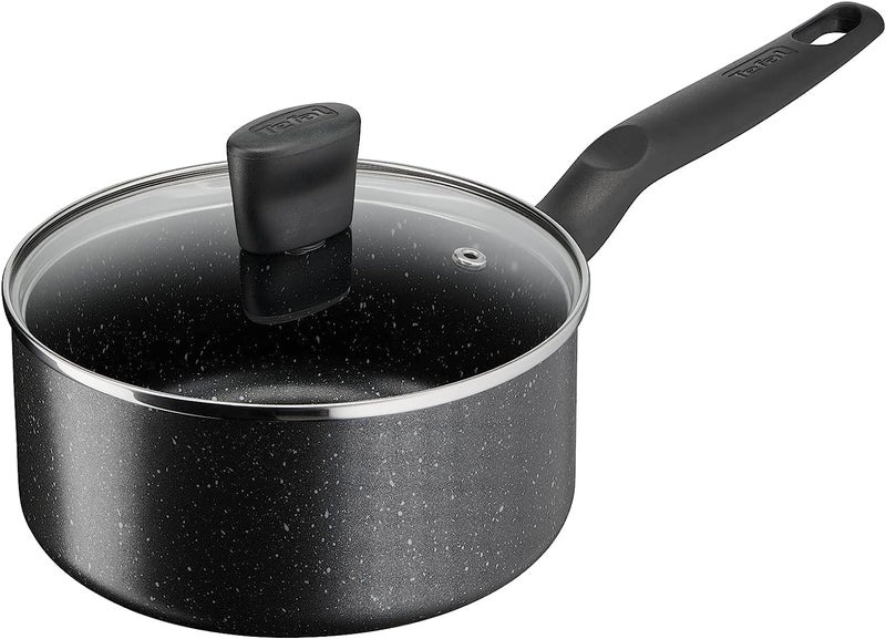 تيفال مجموعة Tefal Dark Stone المكونة من 9 قطع، طقم طهي غير لاصق، طلاء آمن لأواني الطهي، مؤشر حرارة، مقابض مريحة، غطاء زجاجي، B491S985 - Image 4