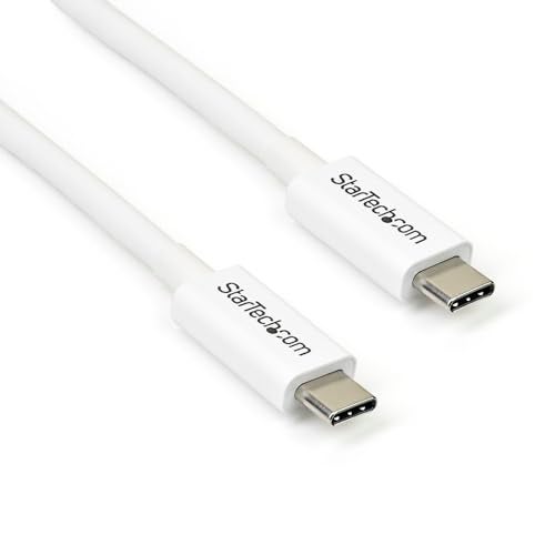Startech.com StarTechcom 16ft 50cm Passive Thunderbolt 3 Cable 40Gbps 100W PD 4K5K Video Thunderbolt Cable Compatible with USB4DP Alt Mode Thunderbolt 4 USB 32TypeC TBLT34MM50CW - Image 1
