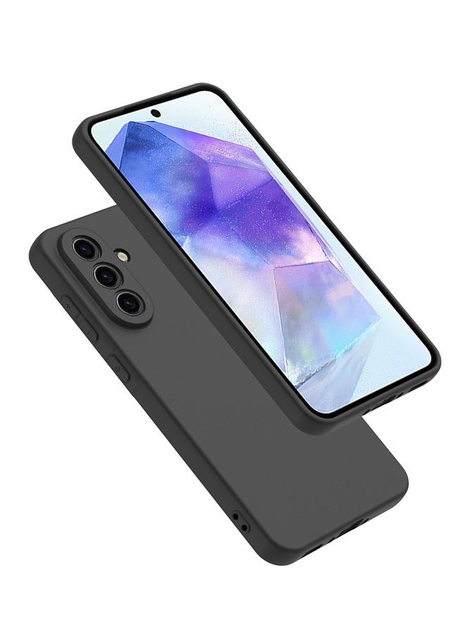 【1+1+1 Sets】for Samsung Galaxy A56 5G Case & Screen Protector & Magnetic Ring Holder Frosted Pudding Material TPU Cover with Tempered Glass Screen Protector,Ring Holder Suitable for Car Magnetic Attraction - Image 2