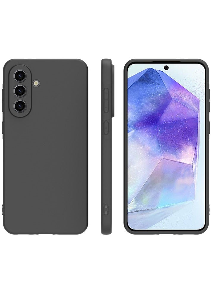 【1+1+1 Sets】for Samsung Galaxy A56 5G Case & Screen Protector & Magnetic Ring Holder Frosted Pudding Material TPU Cover with Tempered Glass Screen Protector,Ring Holder Suitable for Car Magnetic Attraction - Image 4