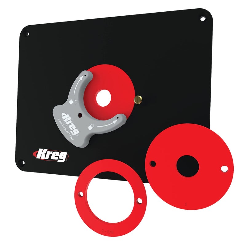 Kreg PRS4036 Precision Router Table Insert Plate with LevelLoc Rings Compatible with PorterCable Bosch