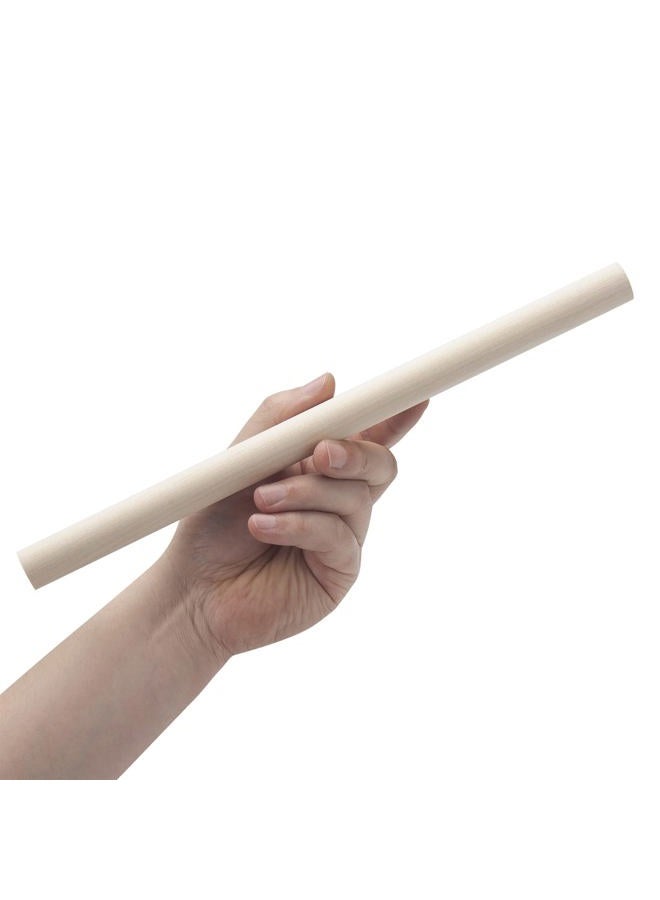 Coowayze Wooden Dowel Rods, 1.9 x 30.5cm, Dowels, Wooden Sticks for Crafts, Macramé, Crafts, Arts, DIY, Tiered Cake Supports and Wedding Ribbon Sticks, Unfinished Hardwood Sticks, Pack of 6 - Image 3