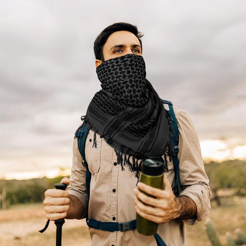 Aonal Store Military Shemagh Tactical Desert Scarf, 100% Cotton Keffiyeh Neck Head Scarf Wrap for Men Women - Image 5