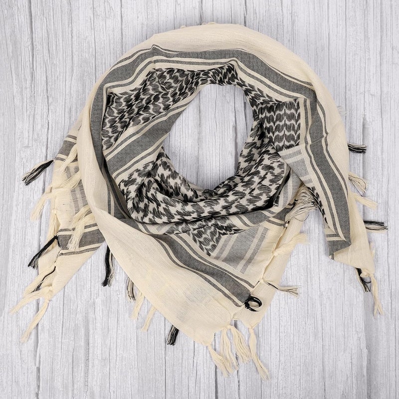 Aonal Store Military Shemagh Tactical Desert Scarf, 100% Cotton Keffiyeh Neck Head Scarf Wrap for Men Women - Image 3